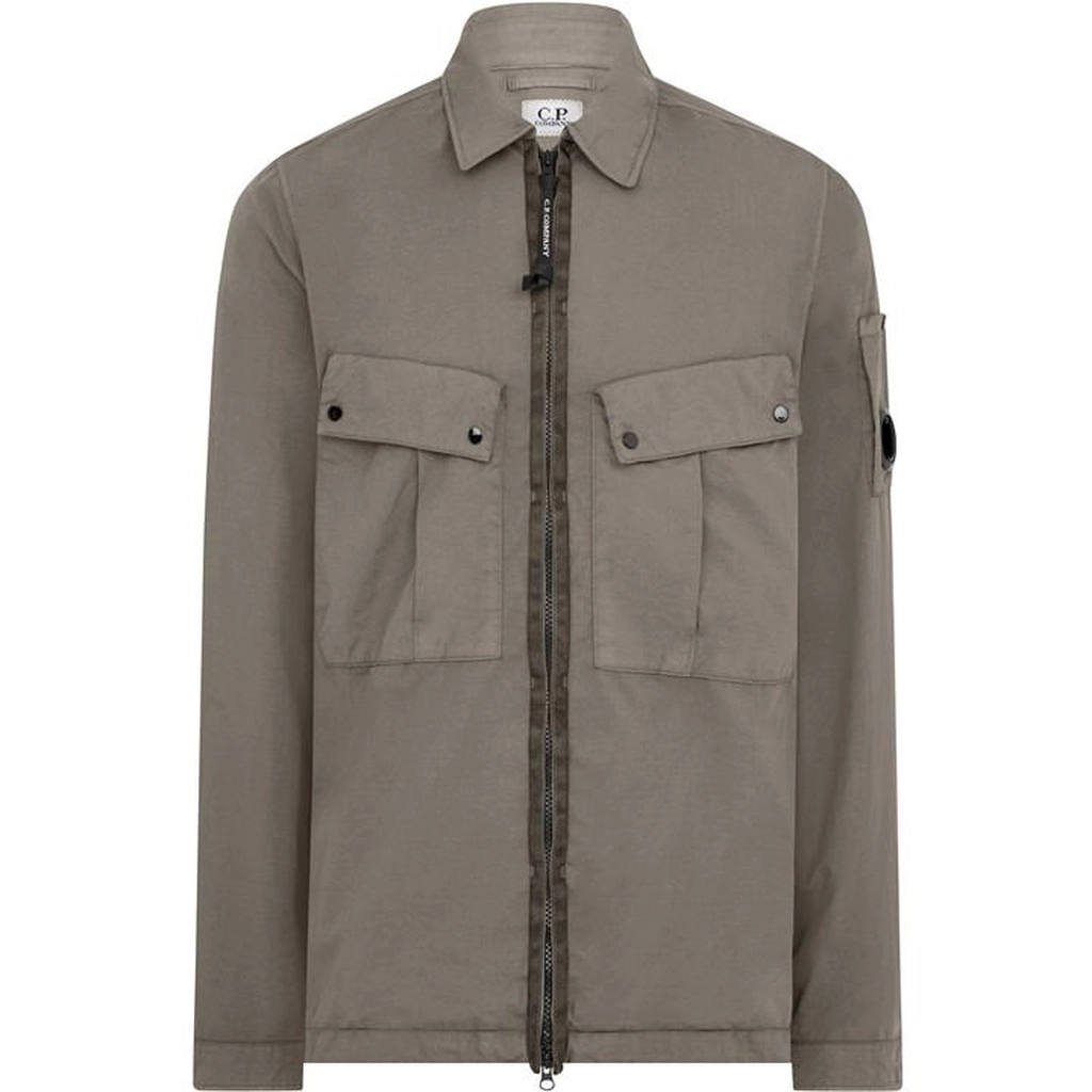 CP Company Flatt Nylon Overshirt - Silver